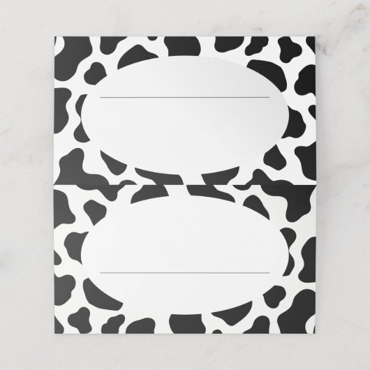 Heilige Koe Theme Birthday Party Table Place Cards Plaatskaartje (Buitenkant ongevouwen)