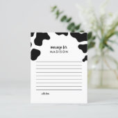 Heilige Koe Theme Birthday Time Capsule Note (Staand voorkant)