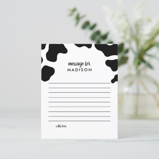 Heilige Koe Theme Birthday Time Capsule Note (Staand voorkant)