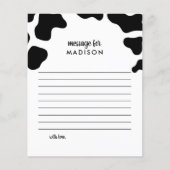 Heilige Koe Theme Birthday Time Capsule Note (Voorkant)