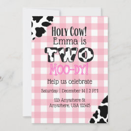 Heilige Koe Twee Moo-dy Birthday Uitnodiging