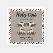 Heilige Koe Twins Baby shower Servet (Voorkant)