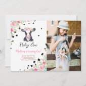 Heilige Koe Verjaardag Foto Uitnodiging (Voorkant)