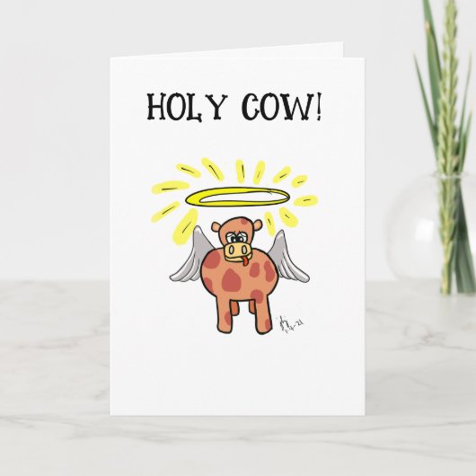 Heilige Koe verjaardagskaart Bedankkaart (Voorkant)