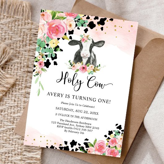 Heilige Koe Verjaardagsuitnodiging Kaart