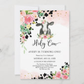 Heilige Koe Verjaardagsuitnodiging Kaart (Voorkant)