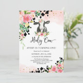 Heilige Koe Verjaardagsuitnodiging Kaart (Staand voorkant)