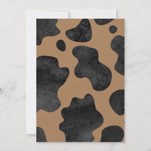 Heilige Koe Verjaardagsuitnodiging | Koe Partij Kaart (Achterkant)