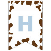 Heilige Koe voor eerste verjaardag Blauwe Pset Bro Vlaggetjes (Tweede vlag)