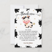 Heilige Koe Waterverf Baby shower Rustiek Bedankkaart (Voorkant)