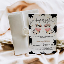 Heilige koe waterverf jongen meisje gender reveal