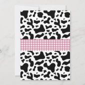 Heilige Koe Waterverf Roze bloemen Kaart (Achterkant)