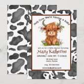 Heilige Koe, we hebben een Baby Kaart (Voorkant / Achterkant)