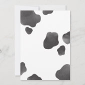 Heilige Koe, we hebben een Baby, Koe Baby shower Kaart (Achterkant)