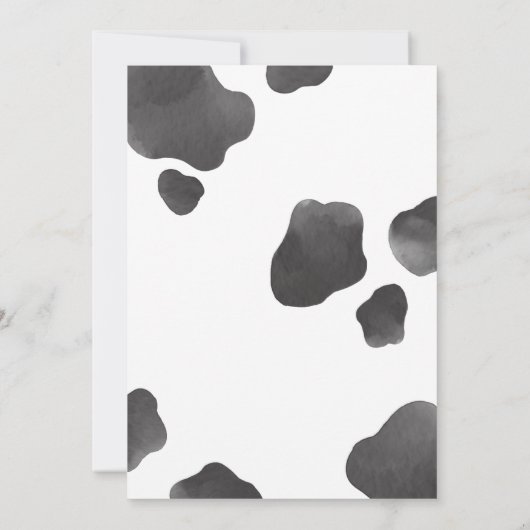 Heilige Koe, we hebben een Baby, Koe Baby shower Kaart (Achterkant)