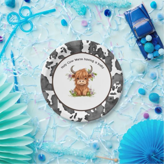 Heilige Koe, we hebben een Baby Papieren Bordje (Feest)
