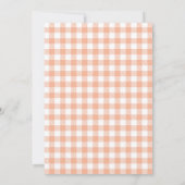 Heilige Koe We hebben een Baby Rustic Peach Plaid Bedankkaart (Achterkant)