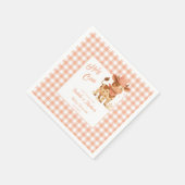 Heilige Koe, we hebben een Baby Rustic Peach Plaid Servet (Hoek)
