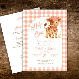 Heilige Koe We hebben een Baby Rustiek met details Kaart