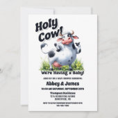 Heilige Koe, we hebben een Baby shower Kaart (Voorkant)