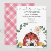 Heilige Koe, we hebben een tweeling baby shower Kaart (Voorkant / Achterkant)