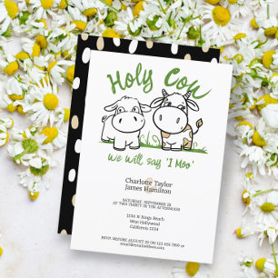 Heilige Koe We zullen zeggen ik moo bruiloft Kaart