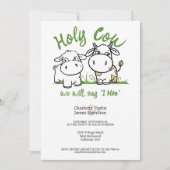 Heilige Koe We zullen zeggen ik moo bruiloft Kaart (Voorkant)