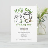 Heilige Koe We zullen zeggen ik moo bruiloft Kaart (Staand voorkant)