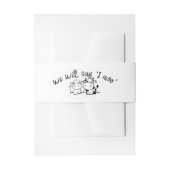 Heilige Koe We zullen zeggen ik moo bruiloft Uitnodigingen Wikkel (Voorkant Voorbeeld)