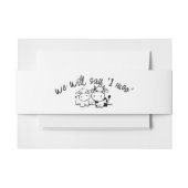 Heilige Koe We zullen zeggen ik moo bruiloft Uitnodigingen Wikkel (Voorkant Voorbeeld)