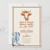 Heilige Koe Westerne bruidsdoucheuitnodiging Kaart (Voorkant)