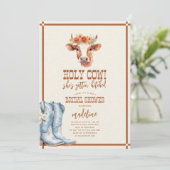 Heilige Koe Westerne bruidsdoucheuitnodiging Kaart