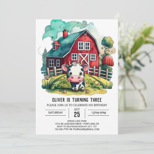 Heilige Koe Wonderland Verjaardag Kaart (Staand voorkant)