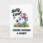 Heilige Koe Zwangerschap Gefeliciteerd Kaart (Voorkant)