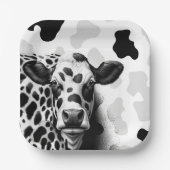 Heilige Koe! Zwart & Wit Land Verjaardagsfeestje Papieren Bordje (Voorkant)