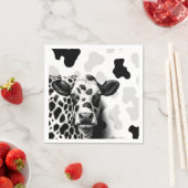 Heilige Koe! Zwart & Wit Land Verjaardagsfeestje Servet (Insitu)