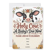 Heilige Koei Moe Koei | Baby Shower Uitnodiging