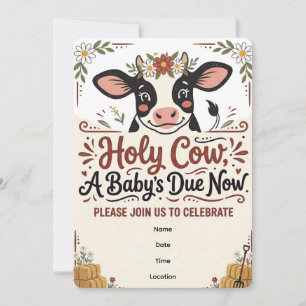 Heilige Koei Moe Koei Baby Shower Uitnodiging