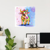 Heilige Koeien in Diwali Vermomming Poster (Thuiskantoor)