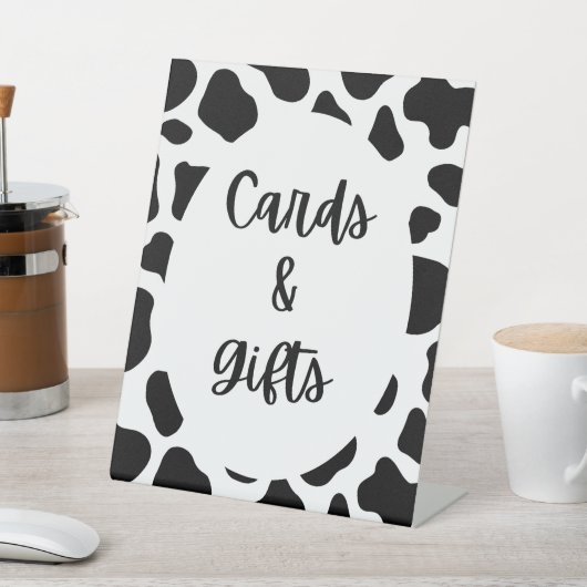 Heilige Koeienprint Verjaardagskaarten en Cadeaus Reclamebord Met Voetstuk (Insitu)