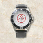 Heilige Koninklijke Boog Vrijmetselaar Vrijmetsela Horloge<br><div class="desc">Heilige Koninklijke Boog,  Vrijmetselaar,  Vrijmetselarij,  Liefdadigheid,  Vrijmetselaarshorloge. Personaliseer het met je eigen tekst.</div>