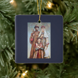 Heilige Koninklijke Martelaars Nicholas II Orthodo Keramisch Ornament