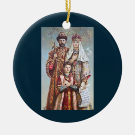 Heilige Koninklijke Martelaars Nicholas II Orthodo Keramisch Ornament (Voorkant)