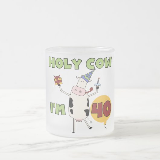 Heilige Kool Ik ben 40-jarige overhemden en cadeau Matglas Koffiemok (Center)