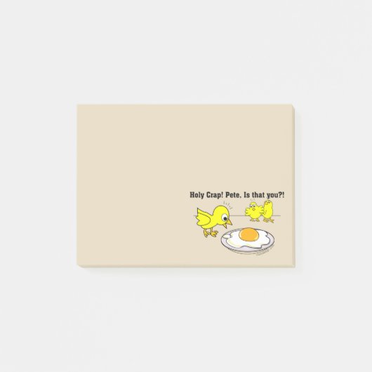Heilige krap! Pete, ben jij dat? Beige Post-it® Notes (Voorkant)