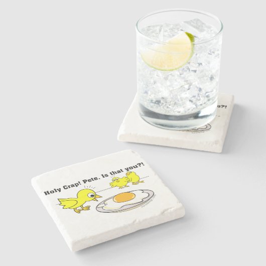 Heilige krap! Pete, ben jij dat? Chick Stenen Onderzetter (Zijkant)