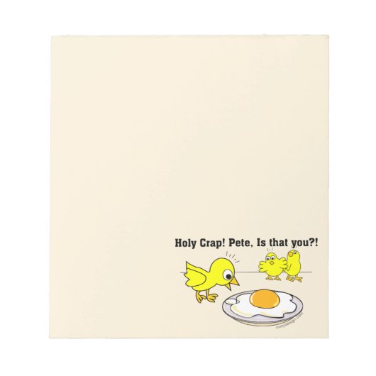 Heilige krap! Pete, ben jij dat? Grappig Notitieblok (Voorkant)
