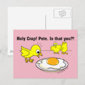 Heilige krap! Pete, ben jij dat? Roze Briefkaart (Voorkant / Achterkant)