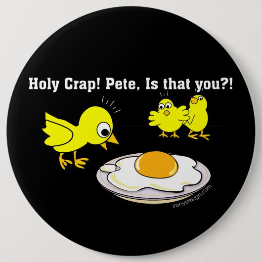 Heilige krap! Pete Funny Design Ronde Button 6,0 Cm (Voorkant)