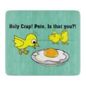 Heilige krap! Pete Humor Snijplank (Voorkant)